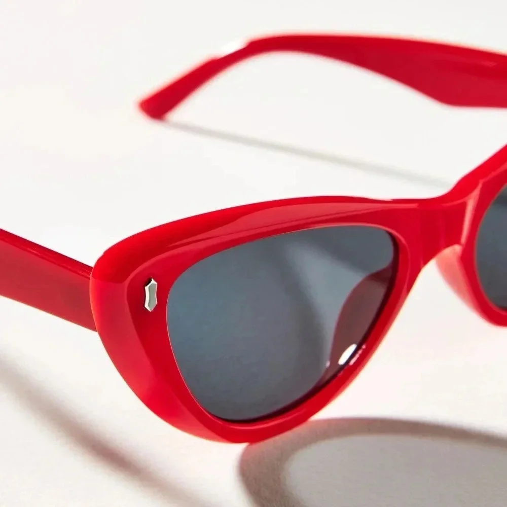 NWT Anthropologie I-Sea Chunky Red Cat Eye Sunglass